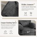 AECOJOY Oversized Armchair, Chenille Mid Century Accent Chair, Comfy Upholstered Single Sofa, Extra Wide Reading Chairs