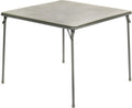 5pc. XL Series Folding Card Table and Triple Braced Vinyl Padded Chair Set, Commercial Quality, Grey