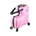 20" Children'S Ride - on Luggage with Safety Belt Matte Finish, Silent Wheels, Spacious Compartment for Ages 3 - 12 Travel Suitcase