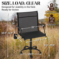 AECOJOY Hunting Swivel Chair, Adjustable Height, Foldable Backrest, Sturdy Frame for Long Hunts