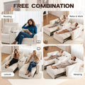 AECOJOY 75" Sleeper Chair, 3 in 1 Convertible Sleeper Sofa Bed, 2-Seater Pull Out Couch Bed