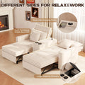 AECOJOY 75" Sleeper Chair, 3 in 1 Convertible Sleeper Sofa Bed, 2-Seater Pull Out Couch Bed