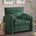 AECOJOY Oversized Armchair, Chenille Mid Century Accent Chair, Comfy Upholstered Single Sofa, Extra Wide Reading Chairs