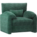 AECOJOY Oversized Armchair, Chenille Mid Century Accent Chair, Comfy Upholstered Single Sofa, Extra Wide Reading Chairs