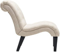 Andeworld Upholstered Accent Chair for Bedroom Living Room Chairs Lounge Chair with Wood Legs Cream Fabric