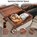 Luggage Sets, 4 - Piece Lightweight Suitcase Set with 4 Packing Cubes and TSA Lock, Hardshell Suitcases with Spinner Wheels, (16/20/24/28 ), Brown