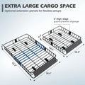 Naipo Roof Rack Cargo Basket, 500 lb, 64"x39"x6"extendable Roof Luggage Holder Rack with 4 U - Bolts for SUV/RV, Camping