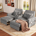 AECOJOY 75" Sleeper Chair, 3 in 1 Convertible Sleeper Sofa Bed, 2-Seater Pull Out Couch Bed