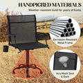 AECOJOY Hunting Swivel Chair, Adjustable Height, Foldable Backrest, Sturdy Frame for Long Hunts