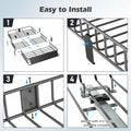 Naipo Roof Rack Cargo Basket, 500 lb, 64"x39"x6"extendable Roof Luggage Holder Rack with 4 U - Bolts for SUV/RV, Camping