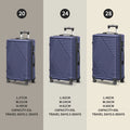 Vebreda Luggage Sets 3 Piece 20/24/28 in Suitcase Sets Hardside Luggage Set, Navy Blue