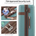 Luggage Sets, 4 - Piece Lightweight Suitcase Set with 4 Packing Cubes and TSA Lock, Hardshell Suitcases with Spinner Wheels, (16/20/24/28 ), Brown