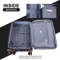 Travelhouse 4 Piece Luggage Set Softside Expandable Lightweight Suitcase with Double Spinner Wheels.(Black)