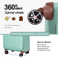Travelhouse 4 Piece Luggage Set Softside Expandable Lightweight Suitcase with Double Spinner Wheels.(Black)