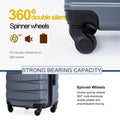 Travelhouse 3 Piece Luggage Set Expandable Hardshell Lightweight Suitcase with TSA Lock Spinner Wheels 20in24in28in.(Gray)
