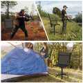 AECOJOY Hunting Swivel Chair, Adjustable Height, Foldable Backrest, Sturdy Frame for Long Hunts