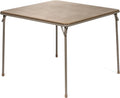 5pc. XL Series Folding Card Table and Triple Braced Vinyl Padded Chair Set, Commercial Quality, Grey