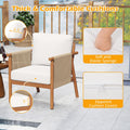 Tangkula Acacia Wood Patio Club Chair Boho Accent Chair（1/2/4）