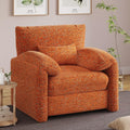 AECOJOY Oversized Armchair, Chenille Mid Century Accent Chair, Comfy Upholstered Single Sofa, Extra Wide Reading Chairs
