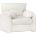 AECOJOY Oversized Armchair, Chenille Mid Century Accent Chair, Comfy Upholstered Single Sofa, Extra Wide Reading Chairs