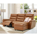 AECOJOY Power Reclining Sectional Sofa, PU Leather Sleep Sofa Bed with Storage Chaise