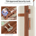 Luggage Sets, 4 - Piece Lightweight Suitcase Set with 4 Packing Cubes and TSA Lock, Hardshell Suitcases with Spinner Wheels, (16/20/24/28 ), Brown