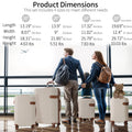 Luggage Sets, 4 - Piece Lightweight Suitcase Set with 4 Packing Cubes and TSA Lock, Hardshell Suitcases with Spinner Wheels, (16/20/24/28 ), Brown