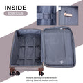 Travelhouse 4 Piece Luggage Set Softside Expandable Lightweight Suitcase with Double Spinner Wheels.(Black)