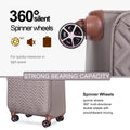 Travelhouse 4 Piece Luggage Set Softside Expandable Lightweight Suitcase with Double Spinner Wheels.(Black)