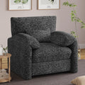 AECOJOY Oversized Armchair, Chenille Mid Century Accent Chair, Comfy Upholstered Single Sofa, Extra Wide Reading Chairs