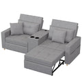 AECOJOY 75" Sleeper Chair, 3 in 1 Convertible Sleeper Sofa Bed, 2-Seater Pull Out Couch Bed