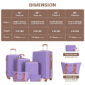 Travelhouse 6 Piece Hardshell Luggage Set Hardside Lightweight Suitcase with TSA Lock Spinner Wheels.(White)