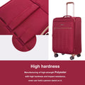 Travelhouse 4 Piece Luggage Set Softside Expandable Lightweight Suitcase with Double Spinner Wheels.(Black)