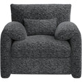 AECOJOY Oversized Armchair, Chenille Mid Century Accent Chair, Comfy Upholstered Single Sofa, Extra Wide Reading Chairs