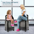 Fridtrip 20 in Carry on TSA Lock Luggage with Foldable Seat for Kids& Adult, Lockable Spinner Wheels Free Luggage Cover and Safety Seatbelt Travel Suitcase