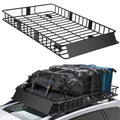 Naipo Roof Rack Cargo Basket, 500 lb, 64"x39"x6"extendable Roof Luggage Holder Rack with 4 U - Bolts for SUV/RV, Camping