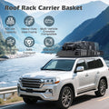 Naipo Roof Rack Cargo Basket, 500 lb, 64"x39"x6"extendable Roof Luggage Holder Rack with 4 U - Bolts for SUV/RV, Camping