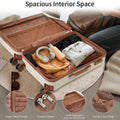 Luggage Sets, 4 - Piece Lightweight Suitcase Set with 4 Packing Cubes and TSA Lock, Hardshell Suitcases with Spinner Wheels, (16/20/24/28 ), Brown