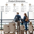 Luggage Sets, 4 - Piece Lightweight Suitcase Set with 4 Packing Cubes and TSA Lock, Hardshell Suitcases with Spinner Wheels, (16/20/24/28 ), Brown
