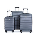 Travelhouse 3 Piece Luggage Set Expandable Hardshell Lightweight Suitcase with TSA Lock Spinner Wheels 20in24in28in.(Gray)