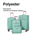 Travelhouse 4 Piece Luggage Set Softside Expandable Lightweight Suitcase with Double Spinner Wheels.(Black)