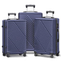 Vebreda Luggage Sets 3 Piece 20/24/28 in Suitcase Sets Hardside Luggage Set, Navy Blue